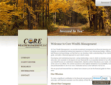 Tablet Screenshot of corewealthmgt.com